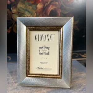 vintage Giovanni silver & gold picture photo frame 3 1/2 x 5 Italy